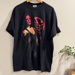 Tultex Vintage 90s XL Black WCW nWo Sting Stinger Wrestling T-Shirt Preshrunk